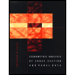 Econometric Analysis of Cross Section and Panel Data