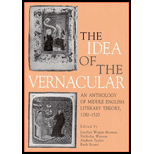 Idea of the Vernacular  An Anthology of Middle English Literary Theory, 1280 1520