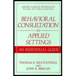 Behavioral Consulting in Applied Settings  An Individual Guide