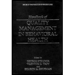 Handbook of Quality Management in Behavioral