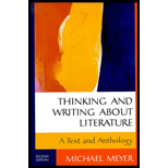 Thinking and Writing About Literature  A Text and Anthology