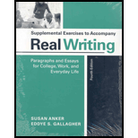 Real Writing-Supplemental Exercises -  Susan Anker, Paperback