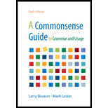 Commonsense Guide to Grammar and Usage