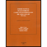 Forms Manual to Cases and Materials on Oil and Gas Law