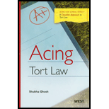 ACING TORT LAW A CHECKLIST APPROACH T