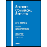 Selected Commercial Statutes, 13 Edition