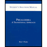 Prealgebra  Transitional Approach   Student Solution Manual