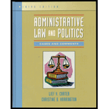 Administrative Law and Politics  Cases and Comments