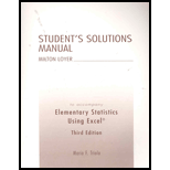Elementary Statistics Using Excel -Student Solutions Manual -  Mario F. Triola, Paperback