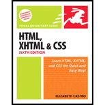 HTML, XHTML, and CSS  Visual QuickStart Guide