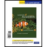 Elementary Algebra  Concepts and Applications