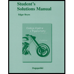 College Algebra and Trigonometry   Student Solution Manual