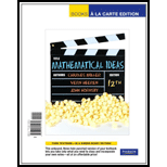 Mathematical Ideas (Looseleaf)