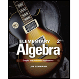 Elementary Algebra Graphs and Authentic Applications   With Access