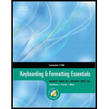 Keyboarding and Formatting Essentials, Lessons 1 60   With CD Package