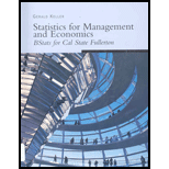 Statistics for Management and Economics   With CD (Custom)