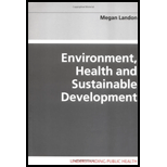 Environment, Health and Sustainable Development