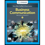 Business Communication: Process & Product by Mary Ellen Guffey and Dana Loewy - ISBN 9780357129234