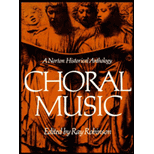 Choral Music  Norton Historical Anthology