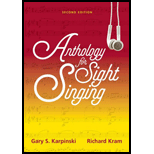 Anthology for Sight Singing 2ND 17 Edition, by Gary S Karpinski - ISBN 9780393614480