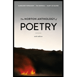 Norton Anthology of Poetry   With Access 6TH 18 Edition, by Margaret Ferguson and Tim Kendall - ISBN 9780393679021