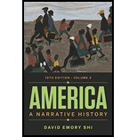 America Narrative History Volume 2   With Registration Card 12TH 22 Edition, by David Emory Shi - ISBN 9780393878325