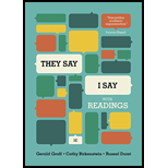 cover of They Say, I Say: The Moves That Matter in Academic Writing - With Readings (3rd edition)