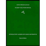 Introductory Algebra with Basic Mathematics   Student Solutions Manual