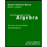 Elementary and Intermediate Algebra (Student Solution Manual) -  Elaine Hubbard and Ronald D. Robinson, Paperback