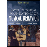 Psychological Foundations of Musical Behavior