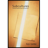 Subcultures  Cultural Histories and Social