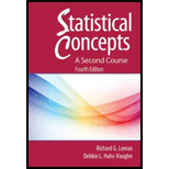 Statistical Concepts Second Course