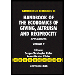 Handbook Economics of Giving Altruism and  Volume 2