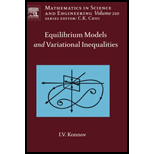 Equilibrium Models And Variational Inequalities