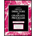 Directory of Graduate Programs Volume A