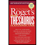 New American Rogets College Thesaurus  In Dictionary Form