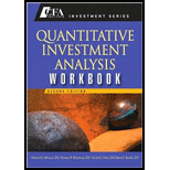 Quantitative Investment Analysis Workbook