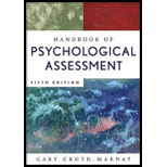 Handbook of Psychological Assessment (With Appendix G)