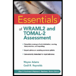 Essentials of Wraml2 and Tomal 2 Assessment