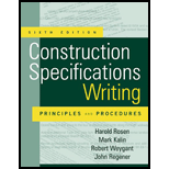 Construction Specifications Writing Principles and Procedures