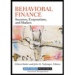 Behavioral Finance Investors, Corporations, and Markets