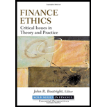 Finance Ethics Critical Issues in Theory and Practice