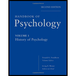 Handbook of Psychology, Volume 1