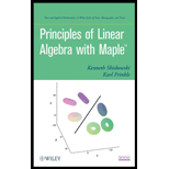 Principles of Linear Algebra With Maple