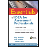 Essentials of IDEA for Assessment Professionals