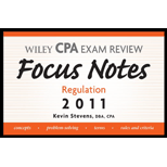 Wiley CPA Examination Review Focus Notes Regulation 2011