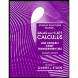 Salas and Hilles Calculus  One Variable, Early Transcendentals   Student Solutions Manual