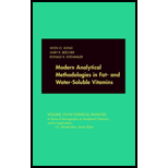 Modern Analytical Methodologies in Fat  and Water Soluble Vitamins