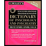 Wileys English Spanish / Spanish English Dictionary of Psychology and Psychiatry