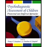 Psychodiagnostic Assessment of Children  Dimensional and Categorical Approaches